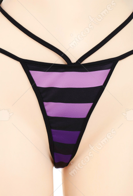 Gothic Sexy Lingerie Set Striped Short Top And Panty Set Top Quality Lingerie For Sale