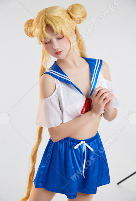 Sexy Lingerie Two Pieces Sleepwear Loungewear Set Sailor Style Ruffle Crop Top And Shorts Set