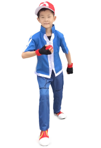 X and Y Ash Ketchum Cosplay Costume for Kids