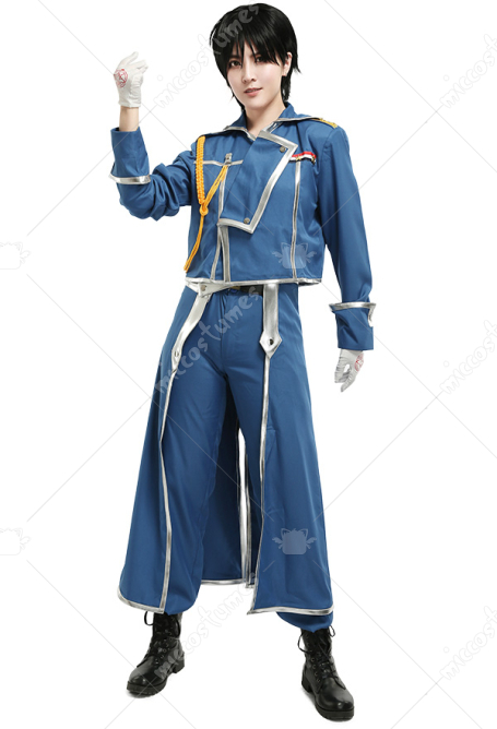 Fullmetal Alchemist Roy Mustang Cosplay Costume Military Uniform