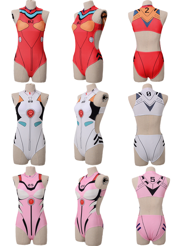 Womens Anime EVA Cosplay Swimwear One Piece