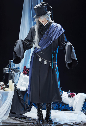 IN STOCK Black Butler Ciel Phantomhive Cosplay Dress Costume With Hat Gloves - Foto 4