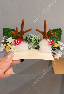 Girls Christmas Acrylic Reindeer Antler Santa Xmas Hair Clips Cosplay Accessory Girls Christmas Acrylic Reindeer Antler Santa Xmas Hair Clips Cosplay Accessory