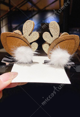 Girls Christmas Acrylic Reindeer Antler Santa Xmas Hair Clips Cosplay Accessory Girls Christmas Acrylic Reindeer Antler Santa Xmas Hair Clips Cosplay Accessory