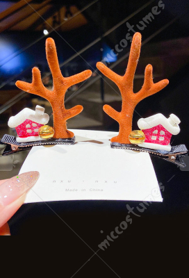 Girls Christmas Acrylic Reindeer Antler Santa Xmas Hair Clips Cosplay Accessory Girls Christmas Acrylic Reindeer Antler Santa Xmas Hair Clips Cosplay Accessory