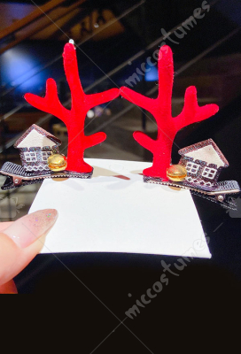 Girls Christmas Acrylic Reindeer Antler Santa Xmas Hair Clips Cosplay Accessory Girls Christmas Acrylic Reindeer Antler Santa Xmas Hair Clips Cosplay Accessory