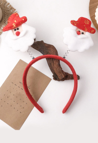 Christmas Headband Santa Claus Design Hair Band Holiday Party Accessory Headwear for Adults