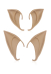 2 Pairs Fairy Elf Ears Skin Color Latex Pixie Ear Tips Set Cosplay Masquerade Accessories for Halloween and Anime Themed Party Dress-Up