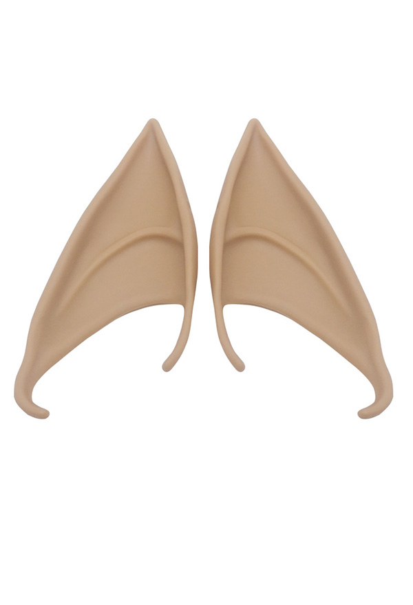 2 Pairs Skin Color Fairy Elf Ears - Halloween Pixie Latex Ear Tip Set