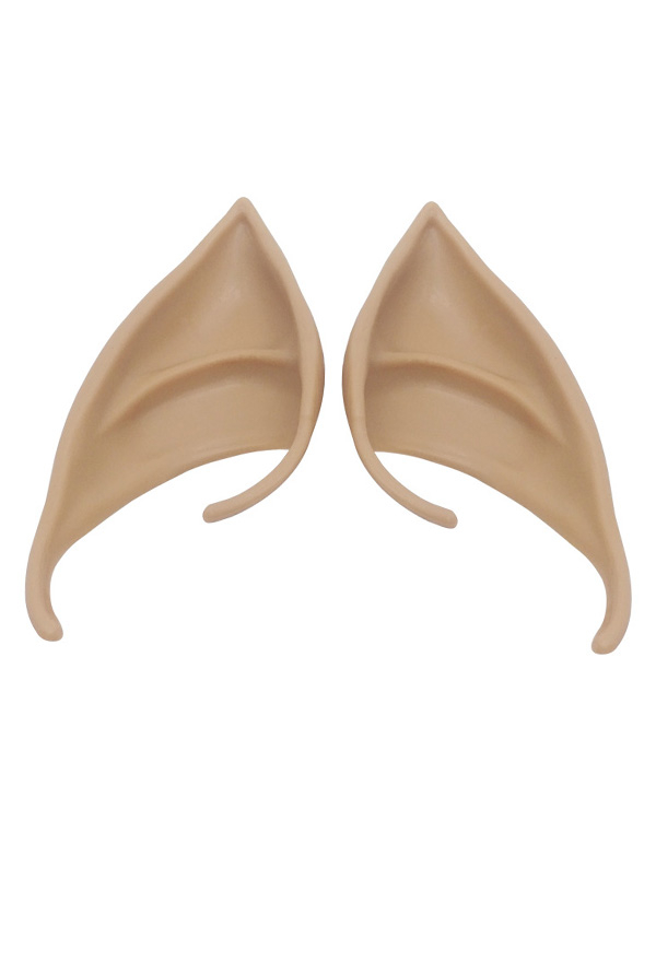 2 Pairs Skin Color Fairy Elf Ears - Halloween Pixie Latex Ear Tip Set