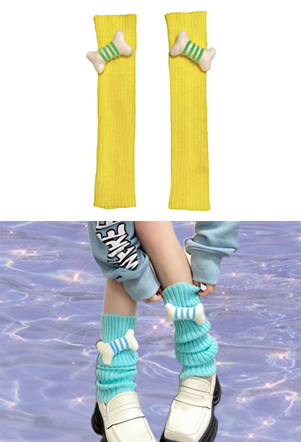 Kawaii Harajuku Style Leg Warmers Sweet Y2K Fashion Leg Sleeves