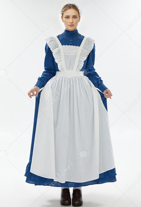 Medieval Renaissance Cosplay Accessory Victorian Apron and Ruffle Head Accessory