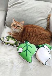 Leaf Sea Bass White Turnip Bells Bag Icon Cat Dog Cosplay Accessories Pillows for Small Pets