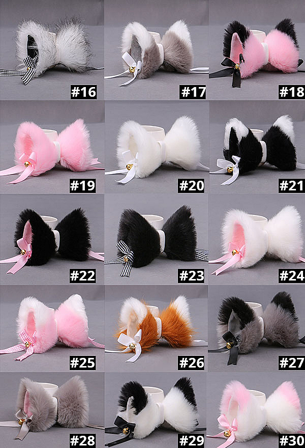 Cat Fox Plush Ears Hair Clips - Japanese Style Lolita Headdress