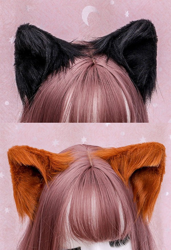 Bandeau Avec Oreilles De Chat En Fausse Fourrure - Fait Main, Serre-Tête Moelleux | Accessoire Cosplay, Halloween, Déguisement, Fête - 7