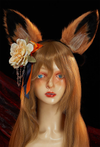 Arknights CEOBE Cosplay Accessory Ear Headband and Tail with Pump