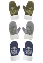 Viking Style Embroidered Mittens Winter Vintage Gloves
