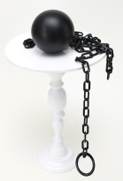 Sexy Nun Costume Lingerie Accessories Black Ball Prop with Chain