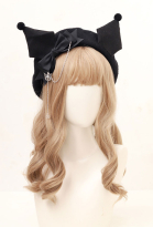 Y2K Fashion Hat Lolita Bowknot JK Winter Beret Cap