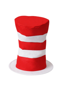 Carnival Hat with Red White Stripes