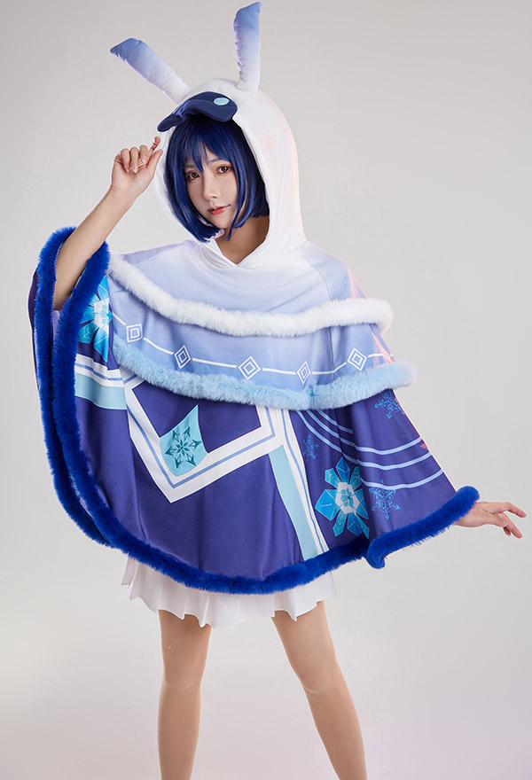 Genshin Impact Costume de Cosplay Cryo Abyss Mage Cape