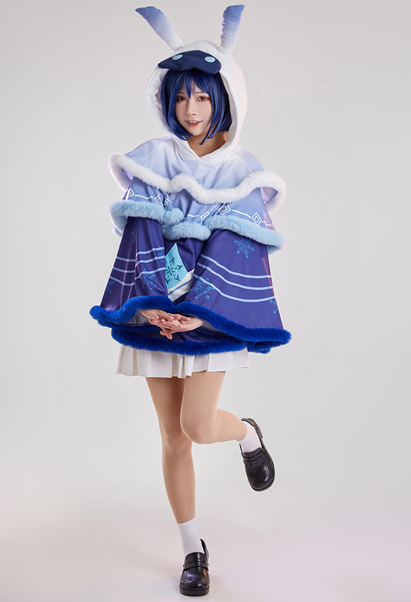 Genshin Impact Costume de Cosplay Cryo Abyss Mage Cape