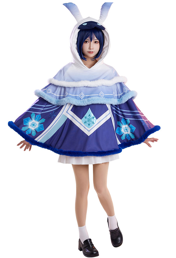 Genshin Impact Costume de Cosplay Cryo Abyss Mage Cape