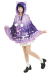 Genshin Impact Raiden Shogun Derivative Cape Kawaii Purple Floral Pattern Fox Ears Hooded Cloak