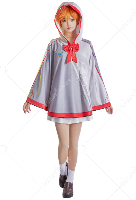 Genshin Impact Tartaglia Childe Derivative Cloak Short Hooded Cape with Brooch