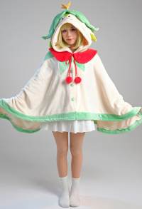 Aranara Derivative Wearable Blanket Hooded Poncho Cloak Kawaii Warm Winter Cape with Collar