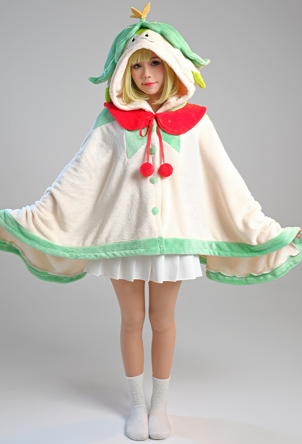 Aranara Derivative Wearable Blanket Hooded Poncho Cloak Kawaii Warm Winter Cape with Collar