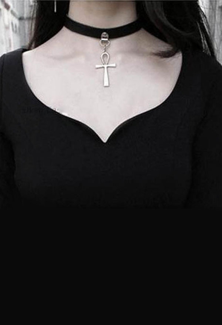 Retro Steampunk Gothic JK Lolita Ordinary Cross Accessories Choker