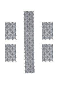 Halloween Decorations Bat and Spider Web Pattern Table Runner and Placemats