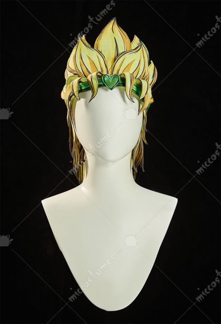 2D Line Art Ver JJBA Dio Cosplay Yellow Wig Hat