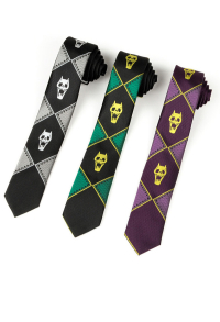 JJBA Yoshikage Killer Cosplay Accessory Skull Pattern Tie Prop