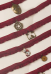 Gothic Lolita Accessory Dark Retro Wine Red Soft Ribbon Choker Short Necklace Bronze Alloy Pendant Handmade Bird Clock Face Scissors Pentagram Design Neck Accessory