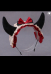 Women Lolita Cute Headdress Imp Devil Horn Lace Headwear Ribbon Bow Headband Cosplay Costume Accessories