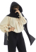 Medieval Hooded Shawl Dark Multi-functional Hooded Scarf with Face Mask