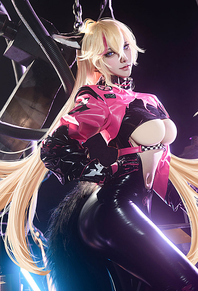 Muse Dash Rin Cosplay Accessory Ears and Tail with Inflatable Pump
