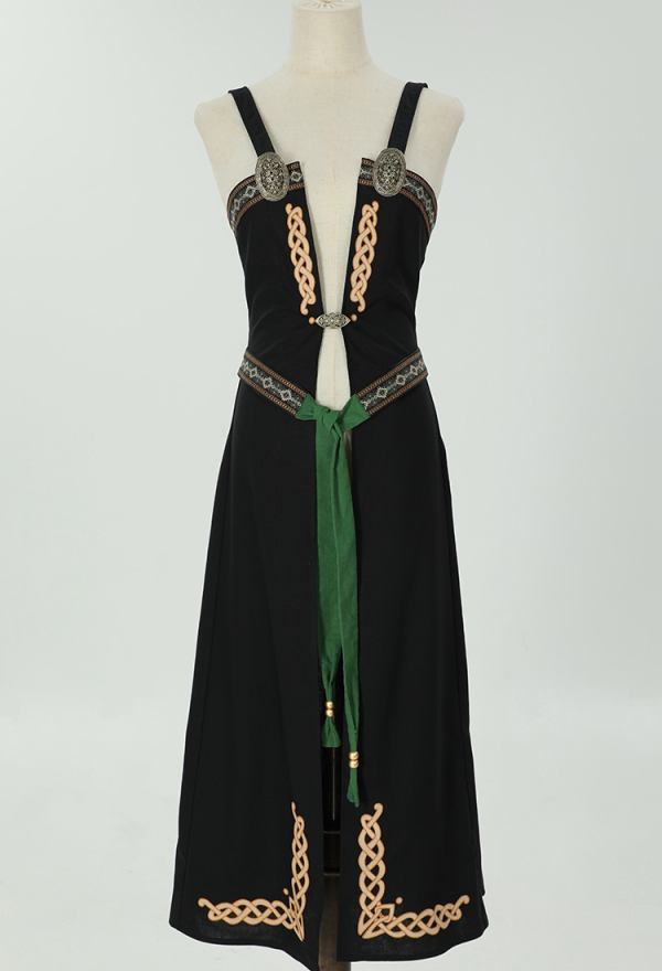 Women Medieval Retro Dress Apron - Renaissance Viking Clothing Front Opening Outer Dress Cosplay | Top Quality Dress for Sale Women Medieval Retro Dress Apron - Renaissance Viking Clothing Front Opening Outer Dress Cosplay | Top Quality Dress for Sale