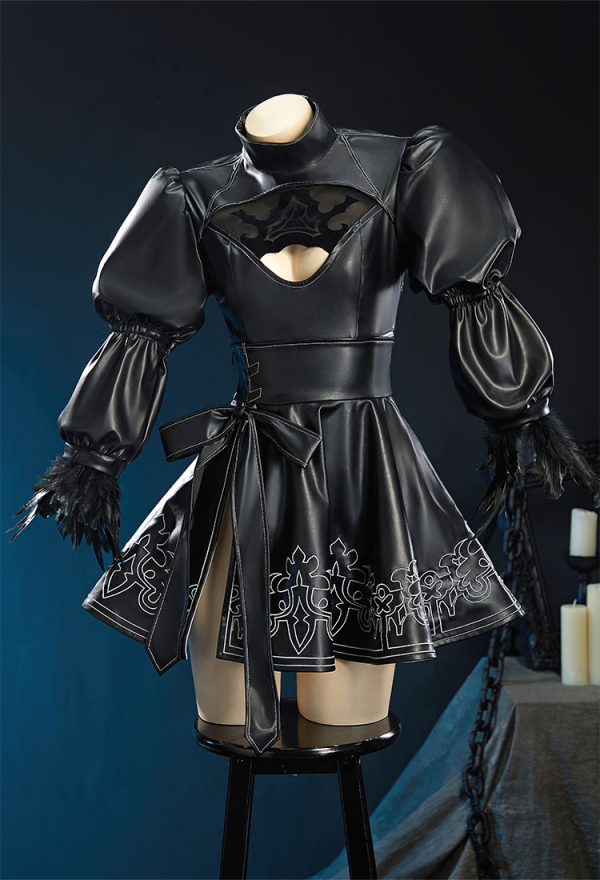 NieR:Automata 2B コスプレ Nr:Automata 2B Cosplay Black Half Skirt - Cosplay Costume | Top