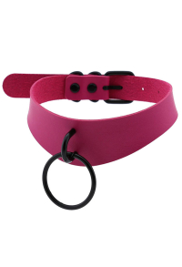PU Leder Choker Halsschmuck mit Rund Ring Zubehör Schmuck