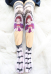 Women Harajuku Snow White Princess Anime Pattern Decorated 50D High Socks