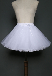 Women Puffy Layered Petticoat Skirt White Short Tutu Underskirt for Cosplay Halloween