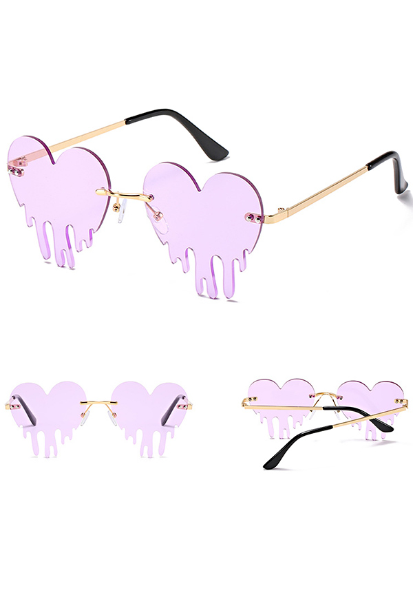 Trendy Sunglasses - Dripping Heart Shape Glasses | Top Quality Eyewear ...