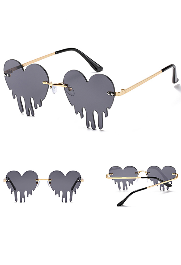 Trendy Sunglasses - Dripping Heart Shape Glasses | Top Quality Eyewear ...