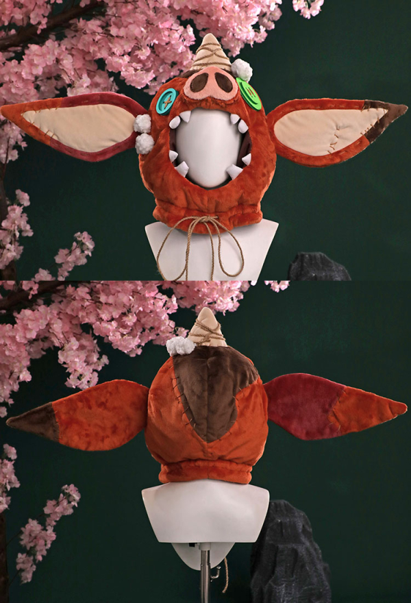 The Legend of Zelda Bokoblin Masque Accessoire de Cosplay Link Chapeau de Cochon en Peluche Coiffure Prop