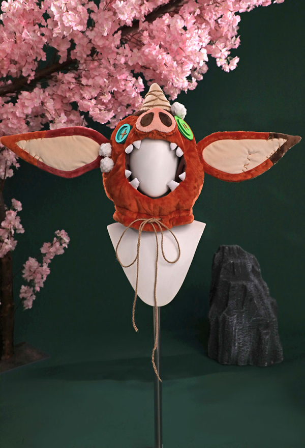 The Legend of Zelda Bokoblin Mask Cosplay Accessory Link Pig Plush Hat Headgear Prop