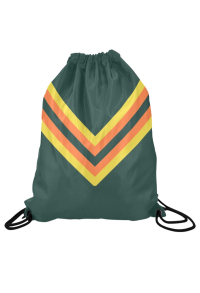 Cheerleader Drawstring Backpack Green and Yellow Pattern Drawstring Bag Sackpack for Beach Gym Sports Yoga