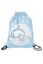 Drawstring Backpack Shark Printed Sports Sackpack String Yoga Gym Bag